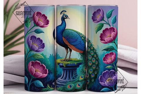 Magical Peacock 20oz Tumbler Wrap Sublimation sassyprint 