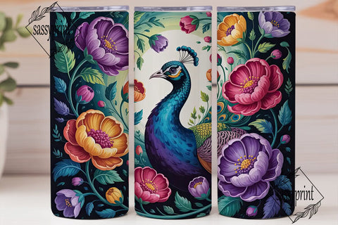 Magical Peacock 20oz Tumbler Wrap Sublimation sassyprint 
