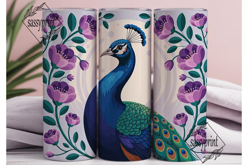 Magical Peacock 20oz Tumbler Wrap Sublimation sassyprint 