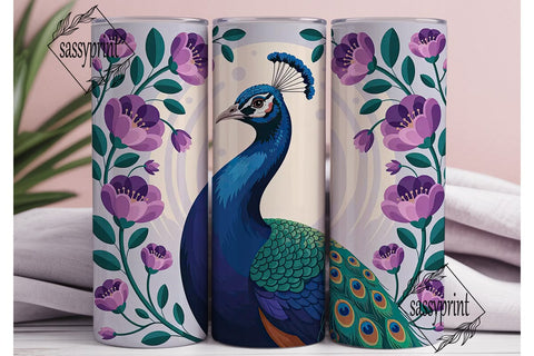 Magical Peacock 20oz Tumbler Wrap Sublimation sassyprint 