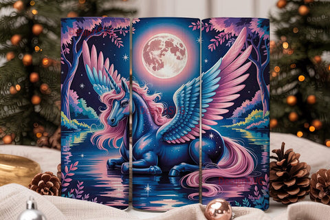 Magical Pegasus 20oz Tumbler Wrap Sublimation DesignSVG 