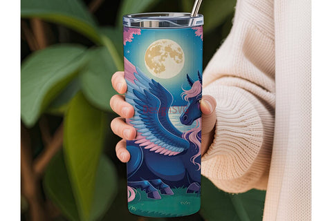 Magical Pegasus 20oz Tumbler Wrap Sublimation DesignSVG 
