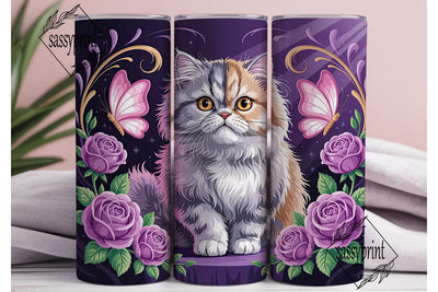 Magical Persian Cat 20oz Tumbler Wrap Sublimation sassyprint 