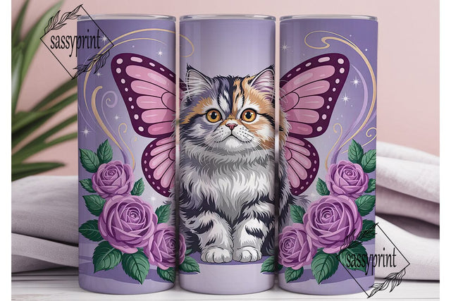Magical Persian Cat 20oz Tumbler Wrap Sublimation sassyprint 