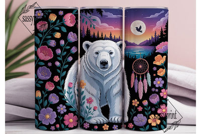 Magical Polar Bear Dreamcatcher 20oz Sublimation sassyprint 