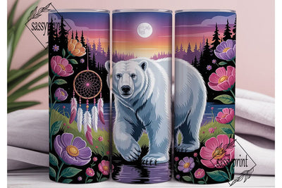 Magical Polar Bear Dreamcatcher 20oz Sublimation sassyprint 