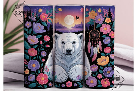 Magical Polar Bear Dreamcatcher 20oz Sublimation sassyprint 