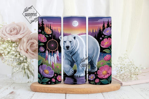 Magical Polar Bear Dreamcatcher 20oz Sublimation sassyprint 