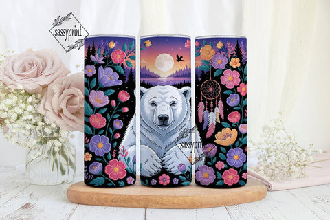 Magical Polar Bear Dreamcatcher 20oz Sublimation sassyprint 