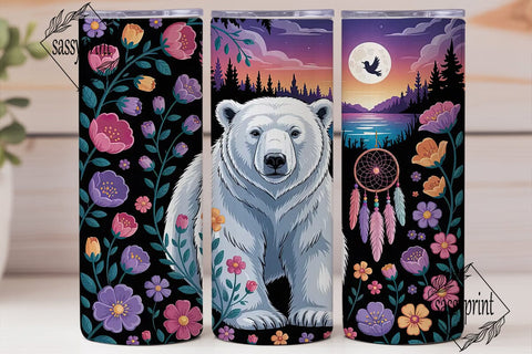 Magical Polar Bear Dreamcatcher 20oz Sublimation sassyprint 