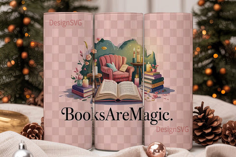 Magical Reading Nook 20oz Tumbler Wrap Sublimation DesignSVG 