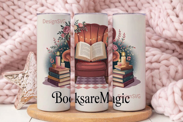 Magical Reading Nook 20oz Tumbler Wrap Sublimation DesignSVG 