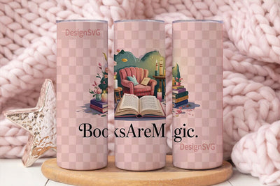 Magical Reading Nook 20oz Tumbler Wrap Sublimation DesignSVG 