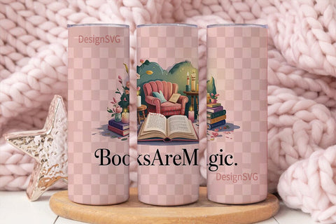 Magical Reading Nook 20oz Tumbler Wrap Sublimation DesignSVG 