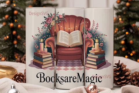 Magical Reading Nook 20oz Tumbler Wrap Sublimation DesignSVG 