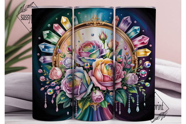 Magical Rose Garden 20oz Tumbler Wrap Sublimation sassyprint 