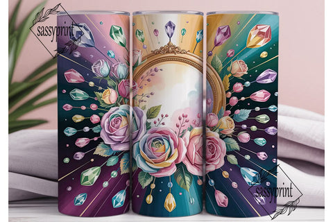 Magical Rose Garden 20oz Tumbler Wrap Sublimation sassyprint 