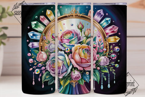 Magical Rose Garden 20oz Tumbler Wrap Sublimation sassyprint 