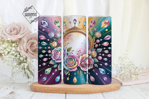 Magical Rose Garden 20oz Tumbler Wrap Sublimation sassyprint 