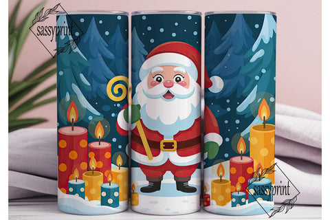 Magical Santa Winter Candles Tumbler Sublimation sassyprint 