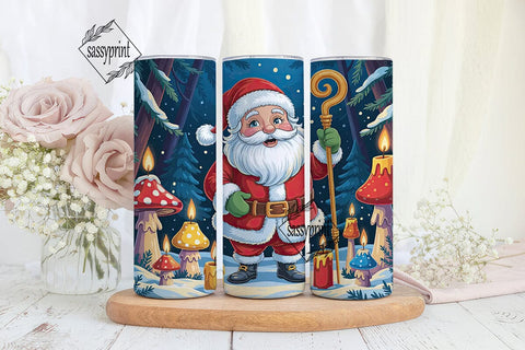 Magical Santa Winter Candles Tumbler Sublimation sassyprint 
