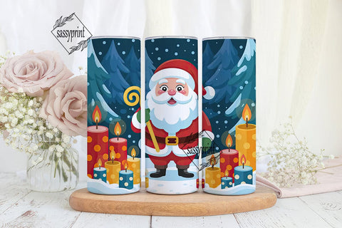 Magical Santa Winter Candles Tumbler Sublimation sassyprint 