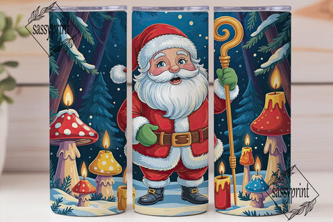 Magical Santa Winter Candles Tumbler Sublimation sassyprint 