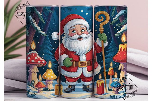 Magical Santa Winter Candles Tumbler Sublimation sassyprint 
