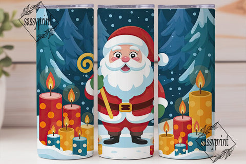 Magical Santa Winter Candles Tumbler Sublimation sassyprint 
