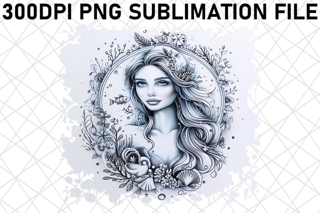 Magical Sea Maiden Sublimation Pack Bundle Sublimation afrosvg 