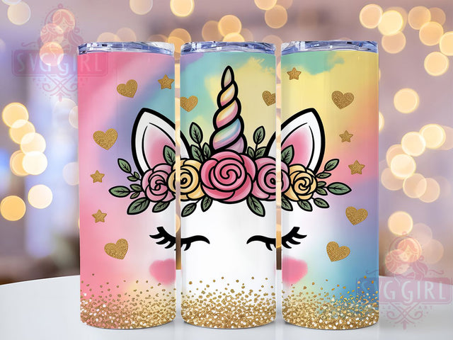 Magical Sparkly Glitter Unicorn Tumbler, Magical Creature Wrap, Sparkly Fantasy Sublimation, Whimsical Cup Design, 20Oz Skinny Tumbler Wrap, Rainbow Unicorn Mug, Enchanted Glitter Style Sublimation SvggirlplusArt 