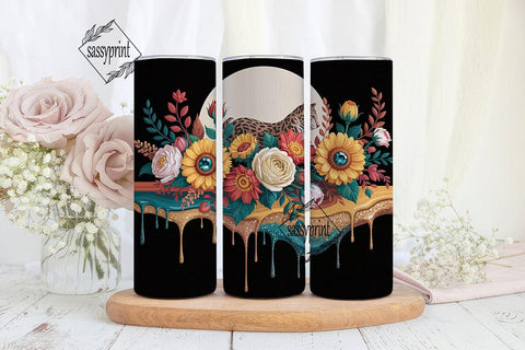 Magical Sunflower Leopard 20oz Tumbler Sublimation sassyprint 