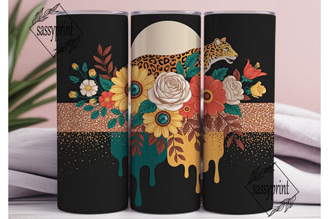 Magical Sunflower Leopard 20oz Tumbler Sublimation sassyprint 