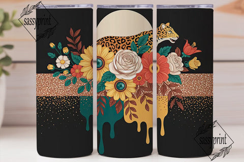 Magical Sunflower Leopard 20oz Tumbler Sublimation sassyprint 