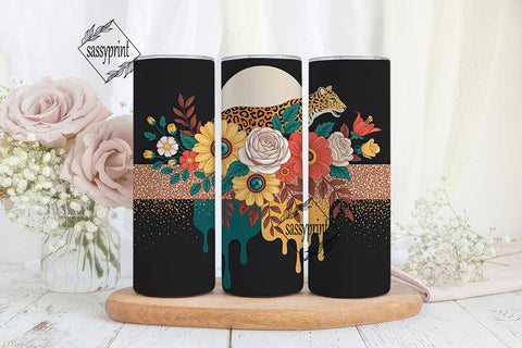 Magical Sunflower Leopard 20oz Tumbler Sublimation sassyprint 