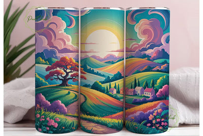 Magical Sunset Landscape 20oz Tumbler Sublimation PixelChick 