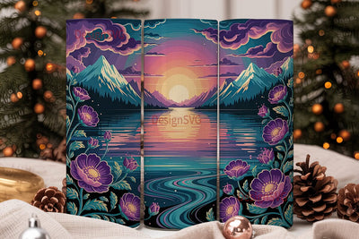 Magical Sunset Reflection 20oz Tumbler Sublimation DesignSVG 