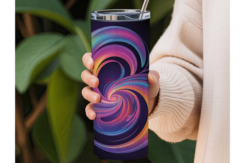 Magical Swirls 20oz Tumbler Wrap Sublimation DesignSVG 