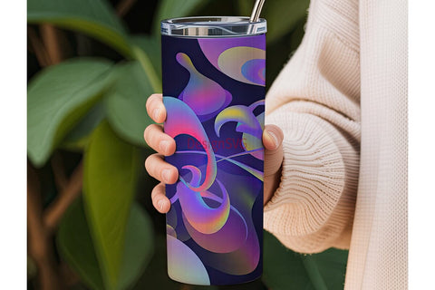 Magical Swirls 20oz Tumbler Wrap Sublimation DesignSVG 