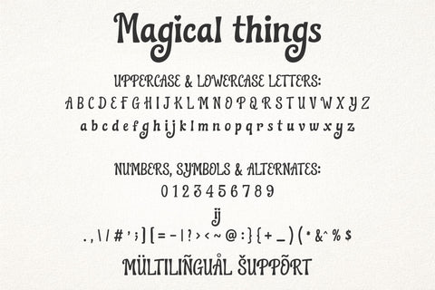 Magical Things Font – Playful Whimsical Kids Display Font Font TonisArtStudio 