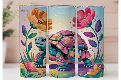 Magical Tortoise 20oz Tumbler Design Sublimation PixelChick 