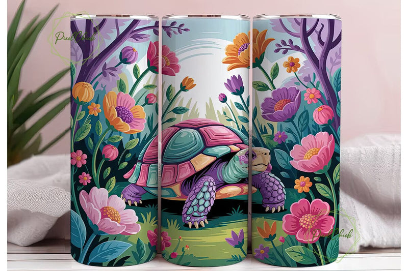 Magical Tortoise 20oz Tumbler Design Sublimation PixelChick 