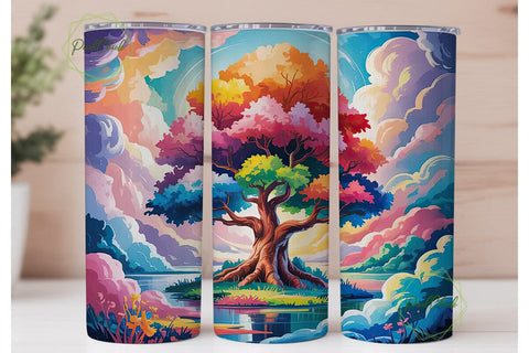 Magical Tree 20oz Tumbler Wrap Sublimation PixelChick 
