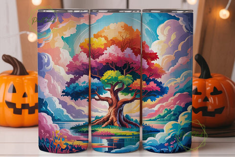 Magical Tree 20oz Tumbler Wrap Sublimation PixelChick 