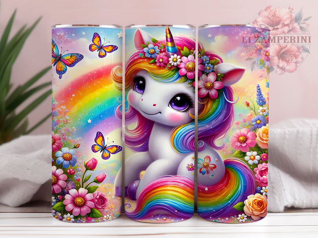 Magical Unicorn 20oz Kids Tumbler, Magical Unicorn Tumbler, Fairy Drinkware, 20oz Sublimation, Unicorn Wrap, Kids Tumbler, Custom Fairy Mug, Fantasy Unicorn Cup Sublimation Li Zamperini 