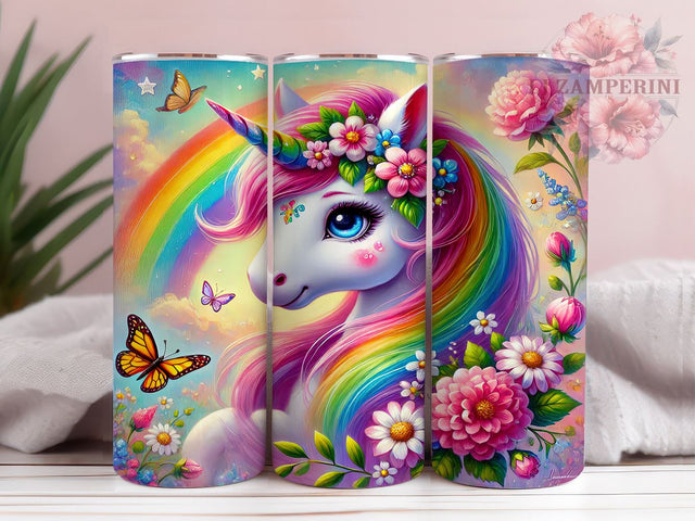 Magical Unicorn 20oz Kids Tumbler, Magical Unicorn Tumbler, Fairy Drinkware, 20oz Sublimation, Unicorn Wrap, Kids Tumbler, Custom Fairy Mug, Fantasy Unicorn Cup Sublimation Li Zamperini 