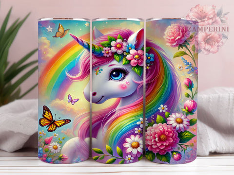 Magical Unicorn 20oz Kids Tumbler, Magical Unicorn Tumbler, Fairy Drinkware, 20oz Sublimation, Unicorn Wrap, Kids Tumbler, Custom Fairy Mug, Fantasy Unicorn Cup Sublimation Li Zamperini 