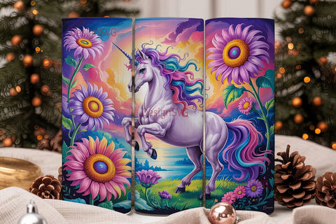 Magical Unicorn 20oz Tumbler Wrap Sublimation DesignSVG 