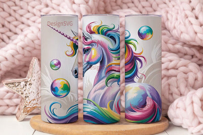 Magical Unicorn 20oz Tumbler Wrap Sublimation DesignSVG 