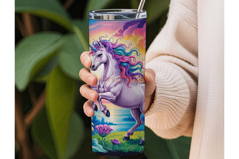 Magical Unicorn 20oz Tumbler Wrap Sublimation DesignSVG 